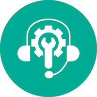 Tech Support Multi Color Circle Icon vector