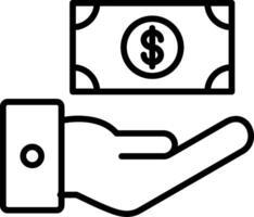 Receive Money Line Gradient Icon vector