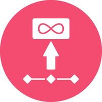 Unlimited Storage Multi Color Circle Icon vector
