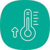 Thermometer Line Curve Icon Design vector