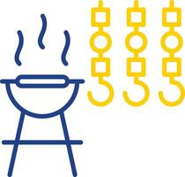 Bbq Line Two Colour Icon Design vector