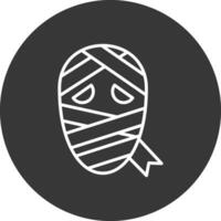 Mummy Line Inverted Icon Design vector