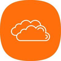 nubes línea curva icono diseño vector