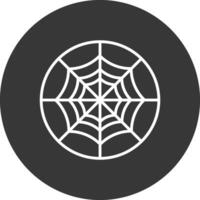 Spider Web Line Inverted Icon Design vector