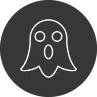 Ghost Line Inverted Icon Design vector