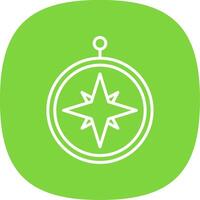 Compass Line Curve Icon Design vector