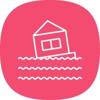 House Line Curve Icon Design vector