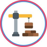 Construction Flat Circle Icon vector