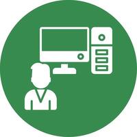 System Worker Multi Color Circle Icon vector