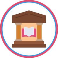 Library Flat Circle Icon vector