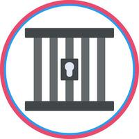 Prison Flat Circle Icon vector