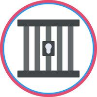 Prison Flat Circle Icon vector