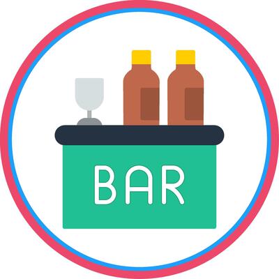 Bar Flat Circle Icon