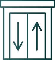 Elevator Line Gradient Icon vector