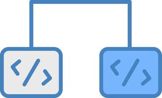 Software Development Line Filled Blue Icon vector