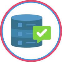 Data Quality Flat Circle Icon vector