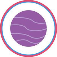 Planet Flat Circle Icon vector