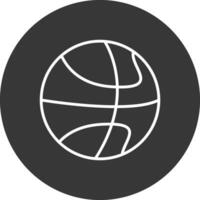 baloncesto línea invertido icono diseño vector