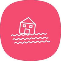 House Line Curve Icon Design vector