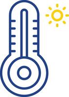 Thermometer Line Two Colour Icon Design vector