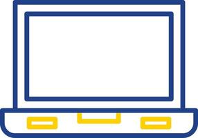 Laptop Screen Line Two Colour Icon Design vector