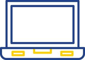 Laptop Screen Line Two Colour Icon Design vector