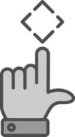 Gestures Line Filled Greyscale Icon Design vector