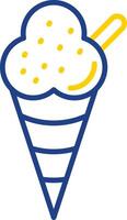 Icecream Line Two Colour Icon Design vector