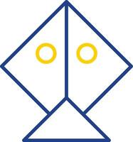 Kite Line Two Colour Icon Design vector