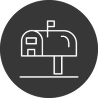 Mailbox Line Inverted Icon Design vector