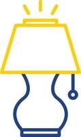 Lamp Line Two Colour Icon Design vector