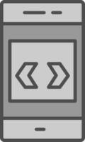 Arrow Line Filled Greyscale Icon Design vector