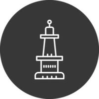 Monument Line Inverted Icon Design vector