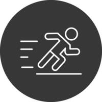 Jogging Line Inverted Icon Design vector