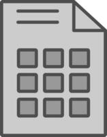 Grid Line Filled Greyscale Icon Design vector