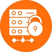 Server Secure Multi Color Circle Icon vector