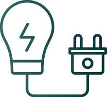 Electricity Line Gradient Icon vector