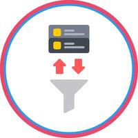 Filtering Flat Circle Icon vector