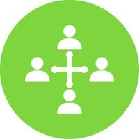 Network Marketing Multi Color Circle Icon vector