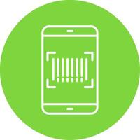 Barcode Scan Multi Color Circle Icon vector