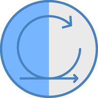 Agile Line Filled Blue Icon vector