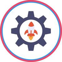Engineering Flat Circle Icon vector