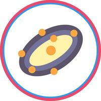 galaxia plano circulo icono vector