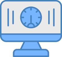 Performance Line Filled Blue Icon vector