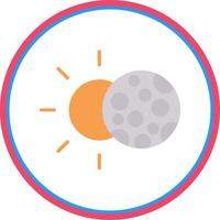 eclipse plano circulo icono vector