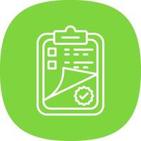 Clipboard Line Curve Icon Design vector