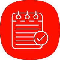 Checklist Line Curve Icon Design vector