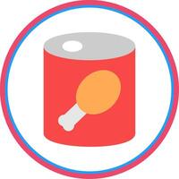 Canned Food Flat Circle Icon vector