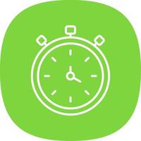 Stopwatch Line Curve Icon Design vector