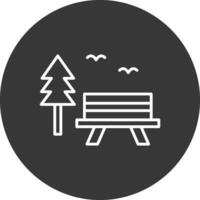 Park Line Inverted Icon Design vector